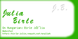 julia birle business card